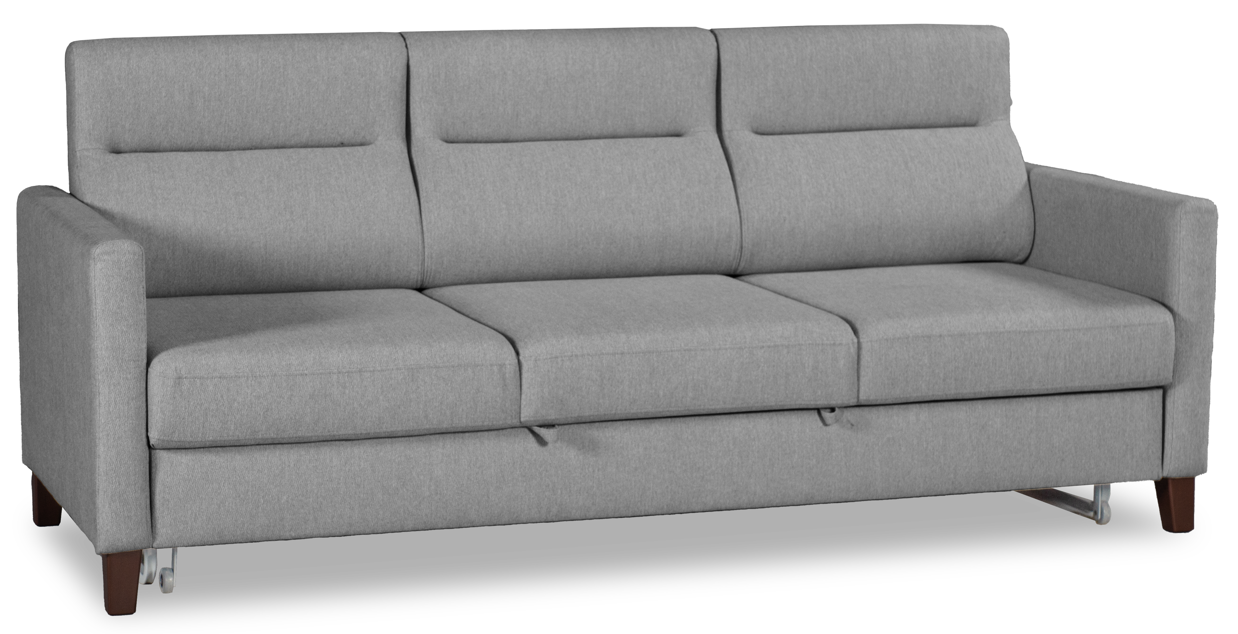 Диван-кровать Марсель велюровый, серый,  223х90х99 см