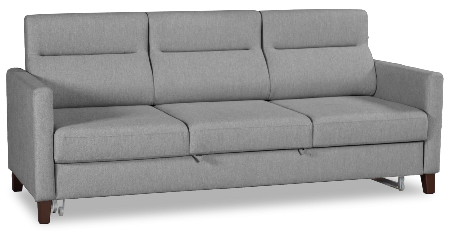 Диван-кровать Марсель велюровый, серый,  223х90х99 см (изображение №1)