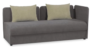 Диван-кровать Орлеан велюровый, раскладной, с ящиком для белья, механизм Книжка, светло песочный велюр, 198х88х81 см