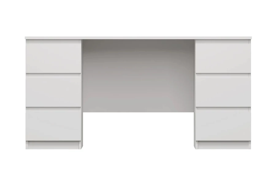 Письменный стол с 6 ящиками Кастор - аналог IKEA KULLEN,151х65х75,белый (изображение №2)