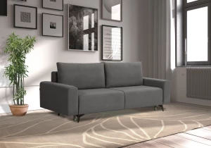 Второе фото. Диван-кровать Халиф, велюровый, серый, 241х105х98 см