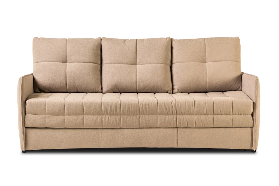 Диван-кровать Панда, велюровый, раскладной, бежевый, 215х92х100 см (изображение №2)