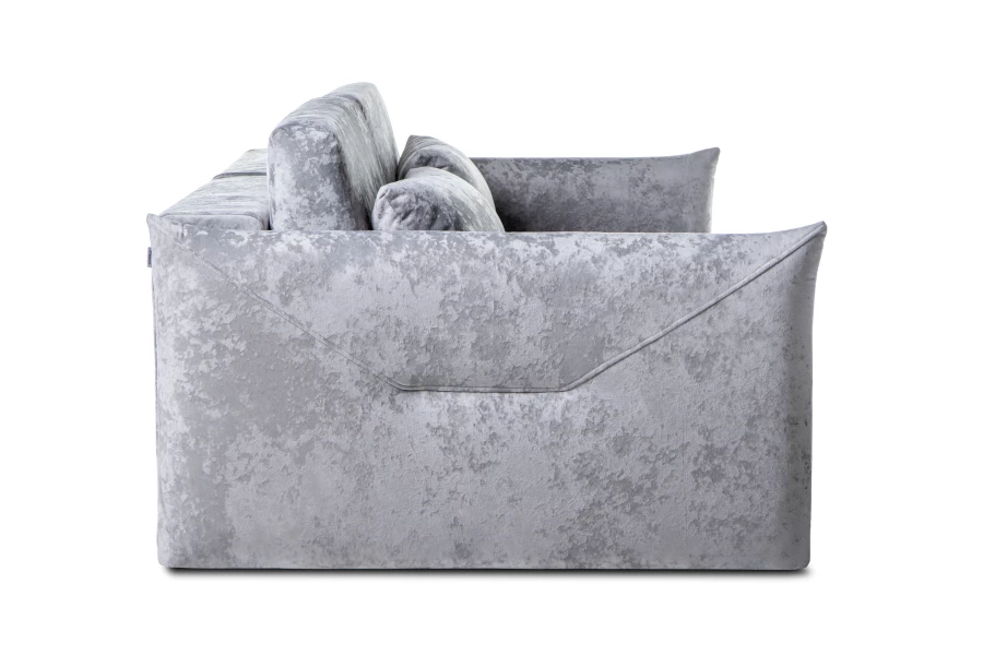 Диван-кровать Таип 2, велюровый, раскладной, светло-серый велюр, 235х128х86 см (изображение №6)