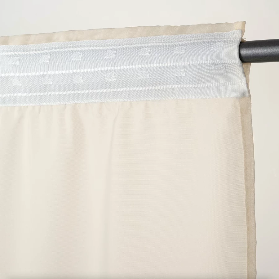 Гардина - аналог IKEA REVLUMMER, 300х250 см, бежевый ИКЕА (изображение №4)