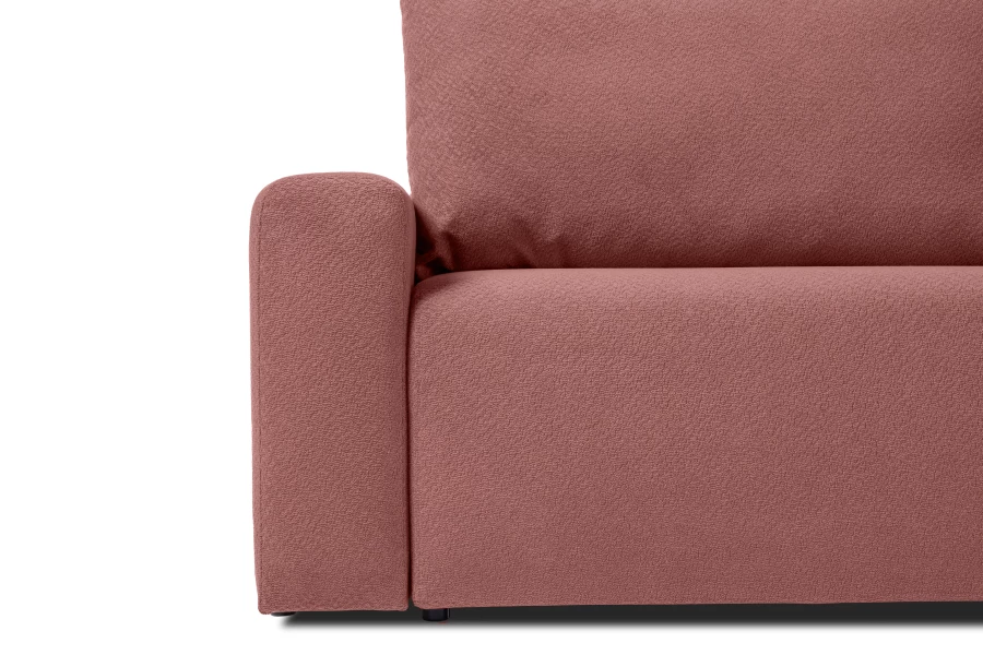 Диван-кровать Халиф 2, велюровый, раскладной, темно бордово розовый шенилл с мелким букле, 241х102х92 см (изображение №3)