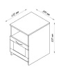 Тумба прикроватная ящик и полка СИРИУС - аналог IKEA BRIMNES, Дуб Венге (изображение №4)