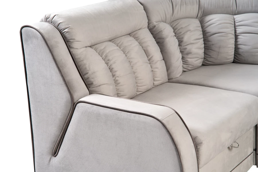 Угловой диван-кровать Блистер 2, серый, 259х183х97 см (изображение №9)