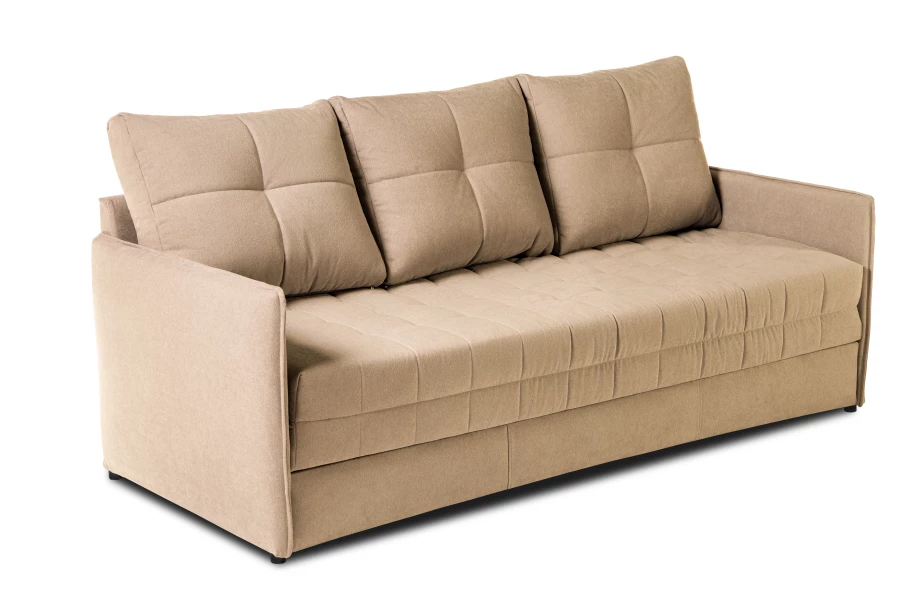 Диван-кровать Панда, велюровый, раскладной, бежевый, 215х92х100 см (изображение №6)