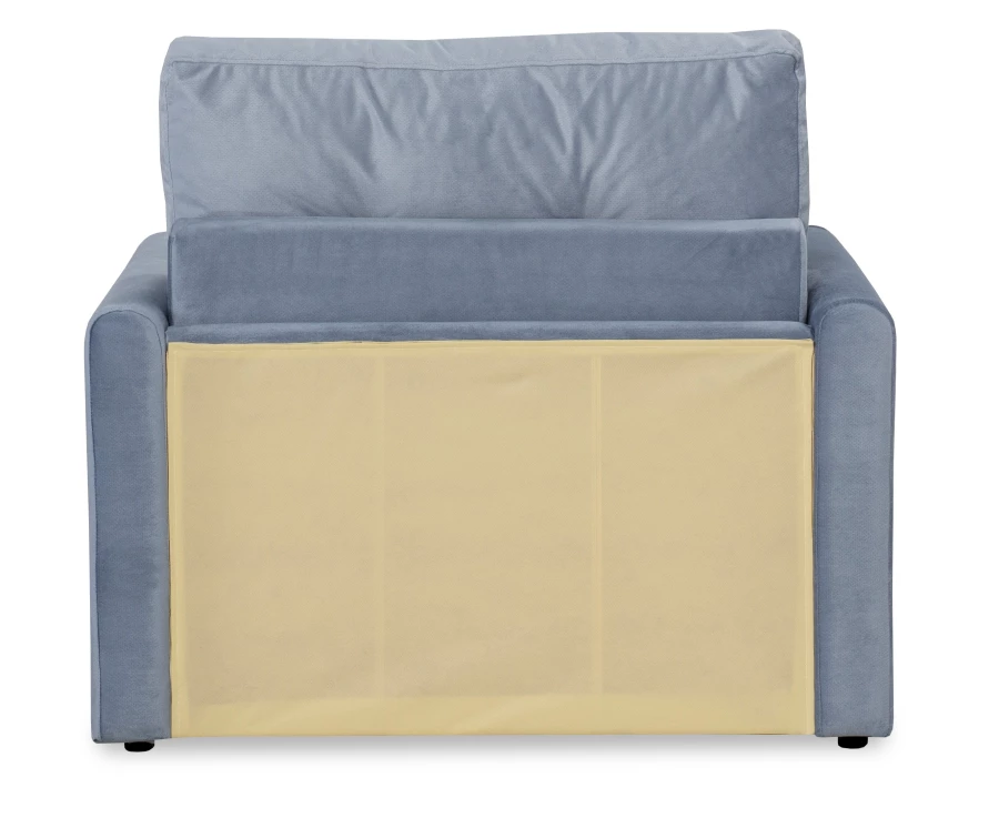Прямой диван-кровать Юнат 2, раскладной, серо-голубой, 106х87х94 см (изображение №9)