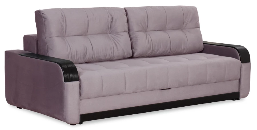 Диван-кровать Татьяна 5 БД Optima велюровый, с ящиком для белья, механизм Еврокнижка, какао велюр, 234х117х100см (изображение №3)