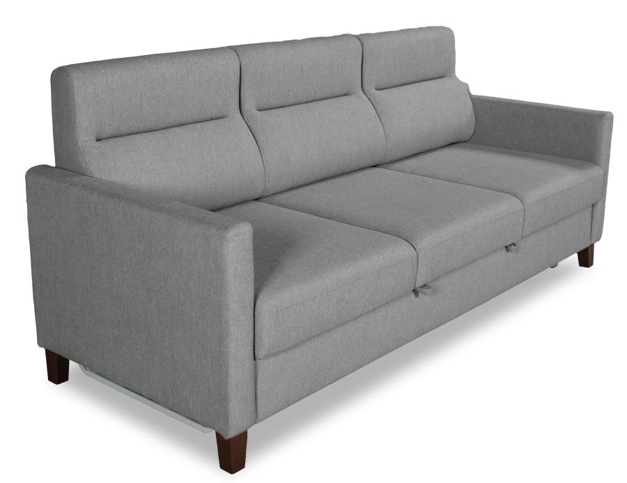 Диван-кровать Марсель велюровый, серый,  223х90х99 см (изображение №5)