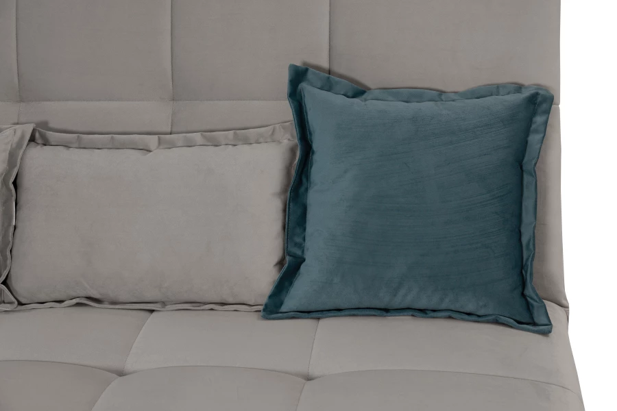 Прямой диван-кровать Аккорд, велюровый, раскладной, серый, 192х100х95 см (изображение №5)