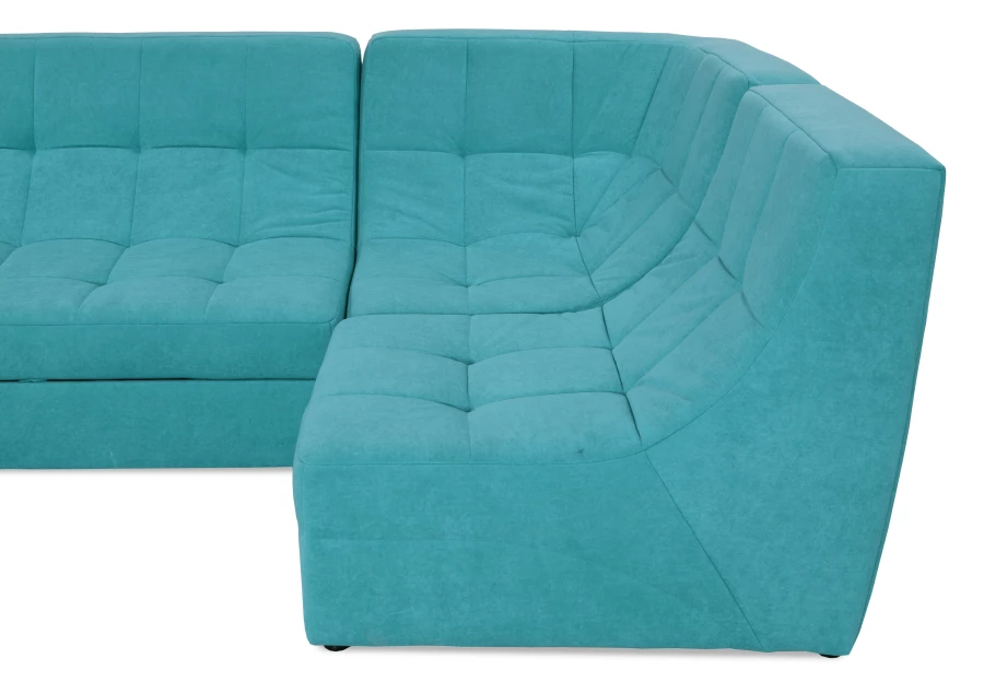 Угловой диван-кровать Палладиум 2, модульный, темно-голубой, 325х185х88 см (изображение №5)