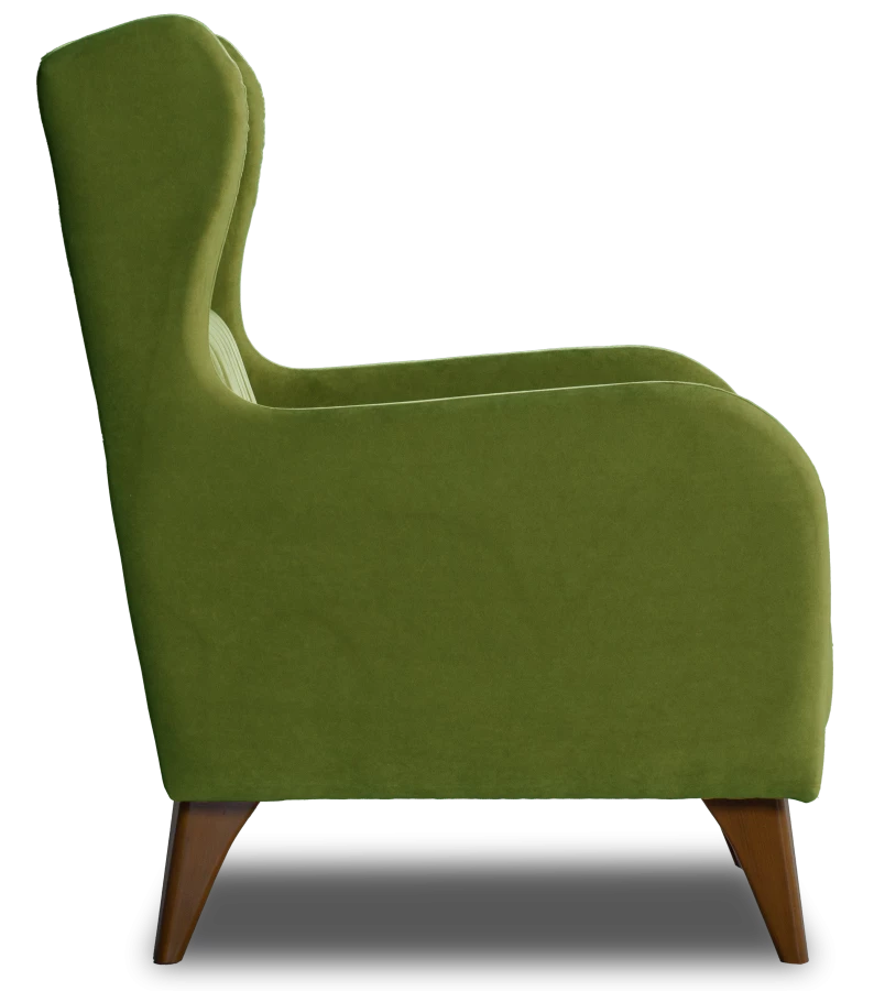 Кресло мягкое Градара, нераскладной, велюр, болотно-зеленый, 66х84х102 см (изображение №6)