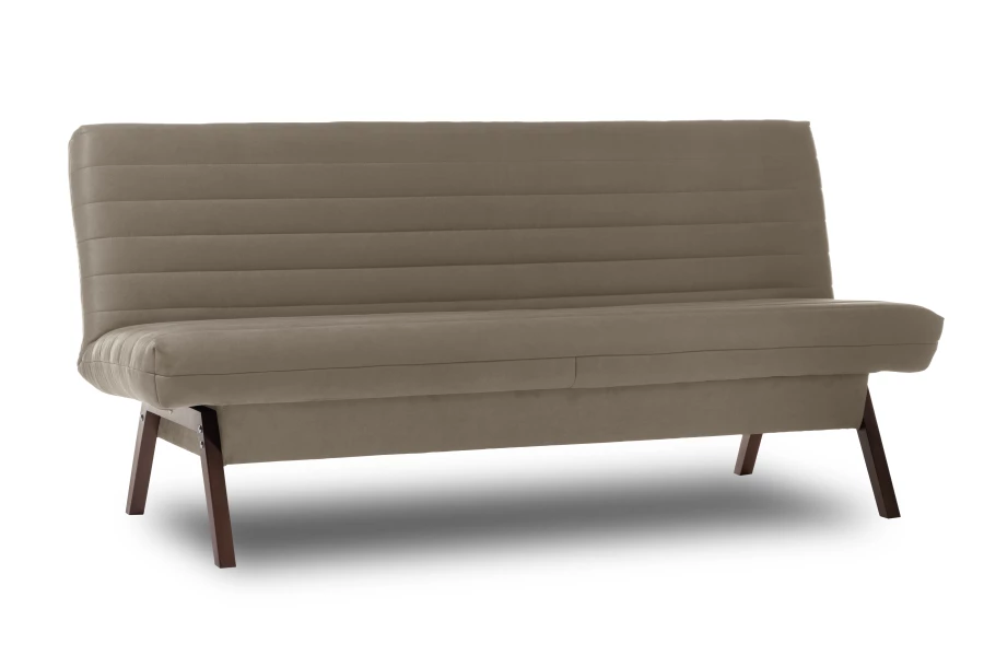 Диван-кровать Каир (БД), серо-песочный, замша, 188х73х88 см (изображение №10)