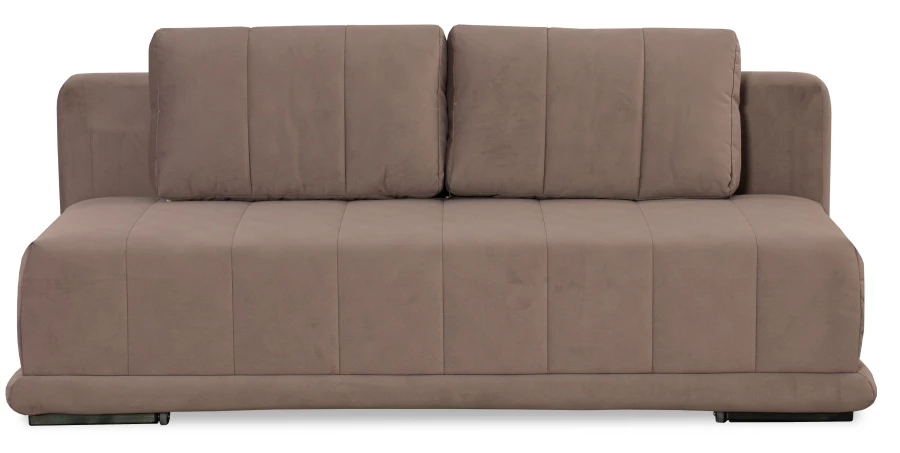 Диван-кровать Флорида, велюровый, кофейно-песочно-серый, 201х90х90 см (изображение №2)