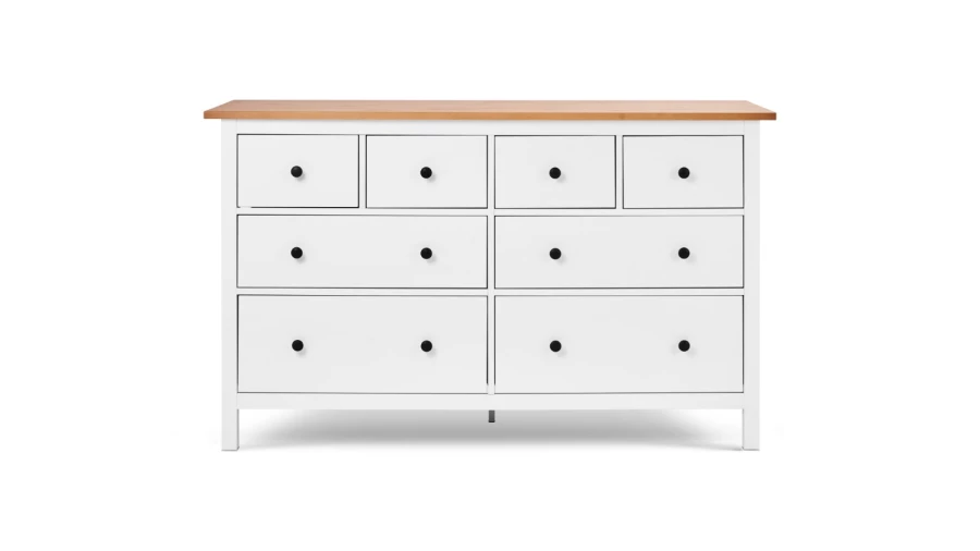 Комод с 8 ящиками - аналог IKEA HEMNES / ХЕМНЭС/ ХЕМНЕС / КЫМОР / ИКЕА 160х95х50 см, белый/светло-коричневый (изображение №2)