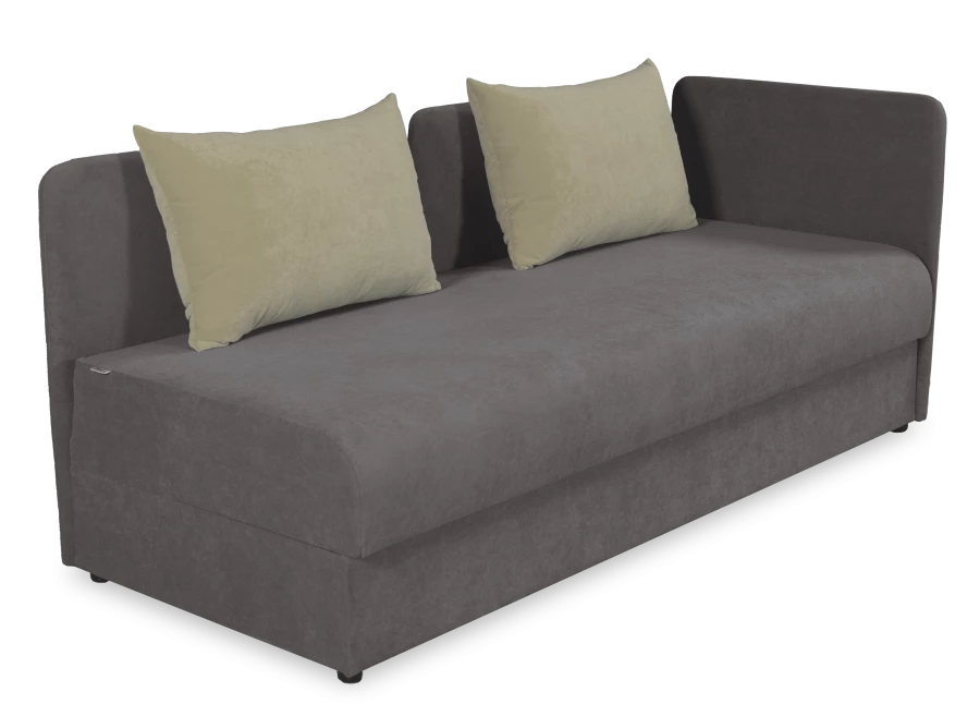 Диван-кровать Орлеан велюровый, раскладной, с ящиком для белья, механизм Книжка, светло песочный велюр, 198х88х81 см (изображение №5)