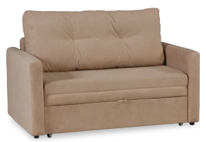 Диван-кровать Юнат 120, раскладной, серо-песочный с мелкими разводами, 142х87х94 см