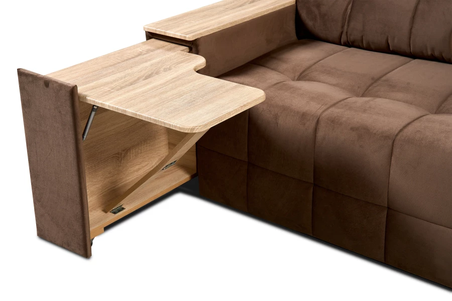 Диван-кровать Элегант 2022 ,коричневый 253х106х99 см (изображение №6)