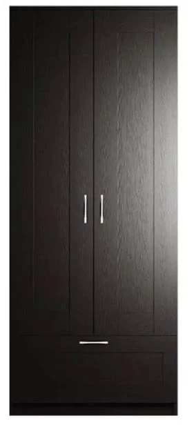 Шкаф комбинированный 2 двери и 1 ящик СИРИУС - аналог IKEA BRIMNES, Дуб Венге (изображение №2)