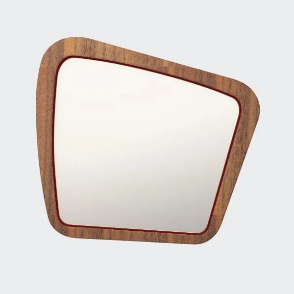 Зеркало Woodi среднее в темном шпоне (изображение №1)